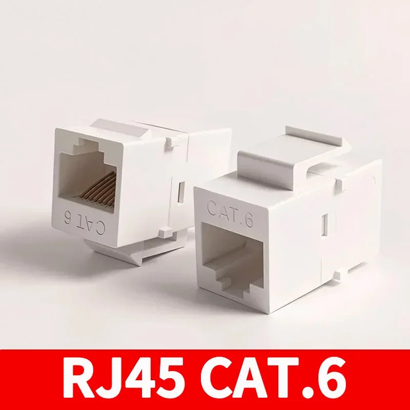 No-Tool Snap-In RJ45 Coupler - CAT6A CAT5E CAT6 Ethernet Socket Wall Plate with 8P8C Port for Network Cabling/Server Room