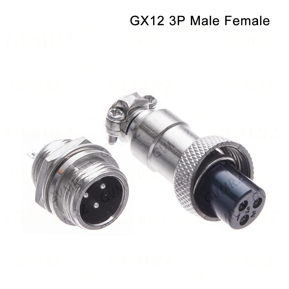GX12 2 3 4 5 6 Pin Docking Aviation Plug Socket Waterproof Circular Connector 2P-6P