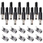 10Pairs DC Power Socket 5.5x2.1mm 5.5*2.5mm Panel Mount DC Power Plug DC Female Jack Connector