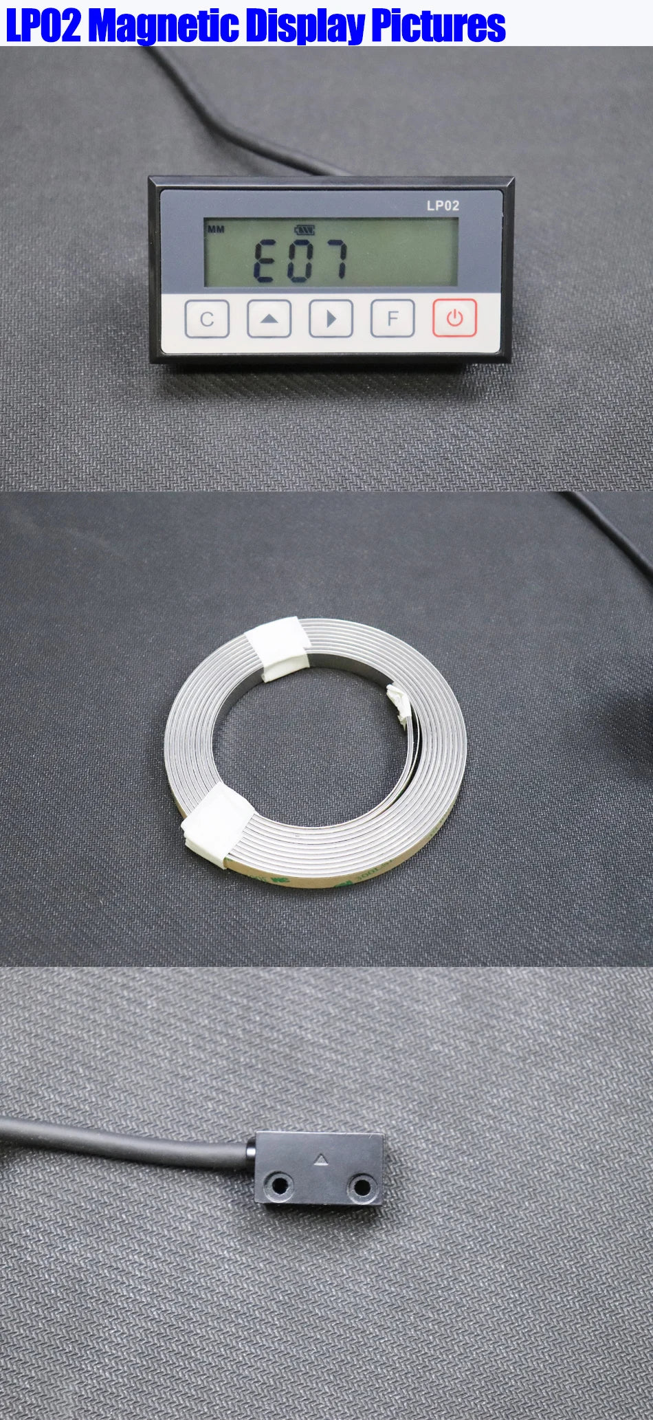 7-Bit LCD Display LP02 Integrated Embedded Magnet Measurement System Magnetic Tape with Stain Belt Profile