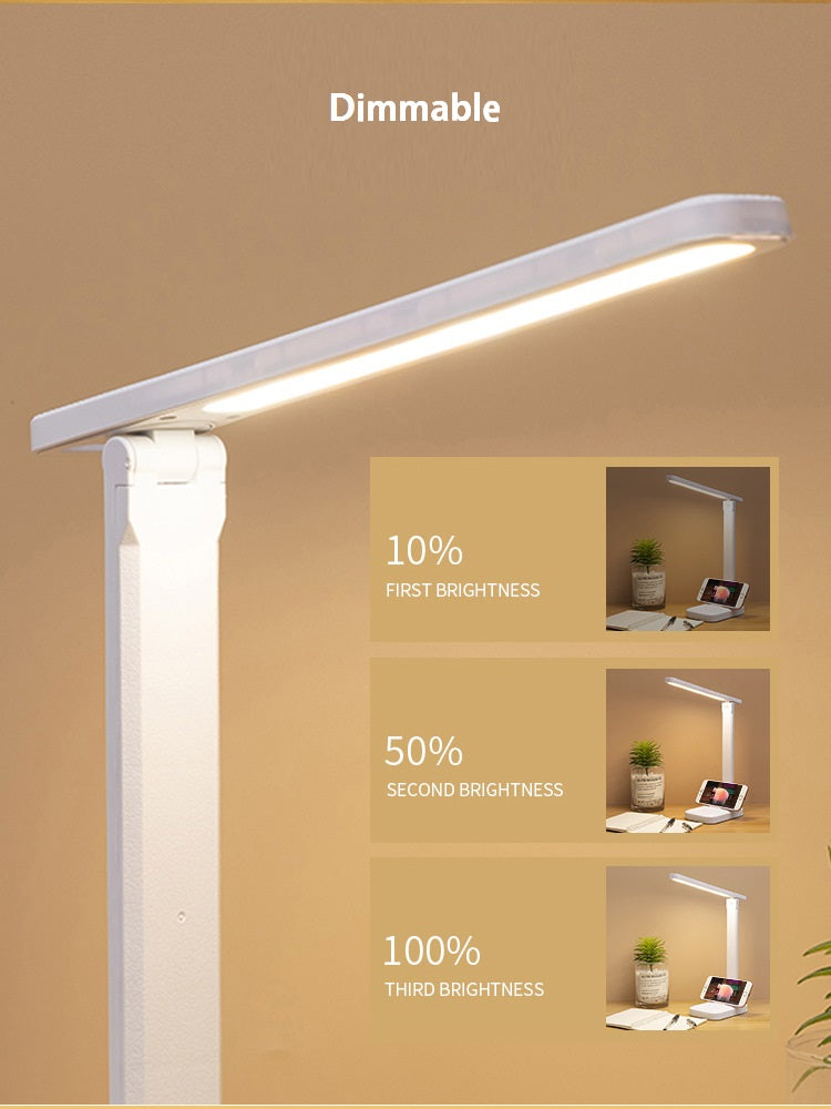 Chargeable Folding table lamp eye protection touch dimmable LED lamp bedroom reading USB rechargeable table lamp 2026