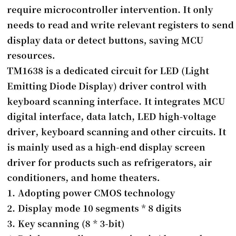 MGQH TM1637 4Bits / TM1638 / 74HC595 8 bit Digital LED Display Module 7 Segment 0.36Inch Clock RED Anode Tube Four Serial Driver