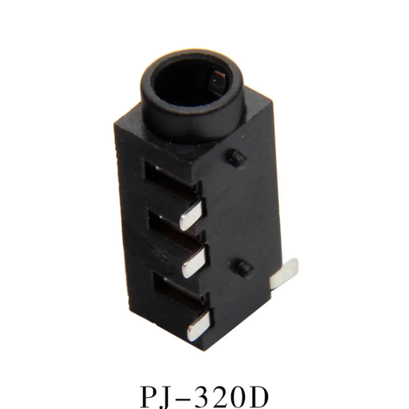 10/100Pcs PJ-320D 3.5mm Headphone Female Jack Audio SMD SMT Connector 3.5mm 4 Pin Headphone Socket Interface Connectors