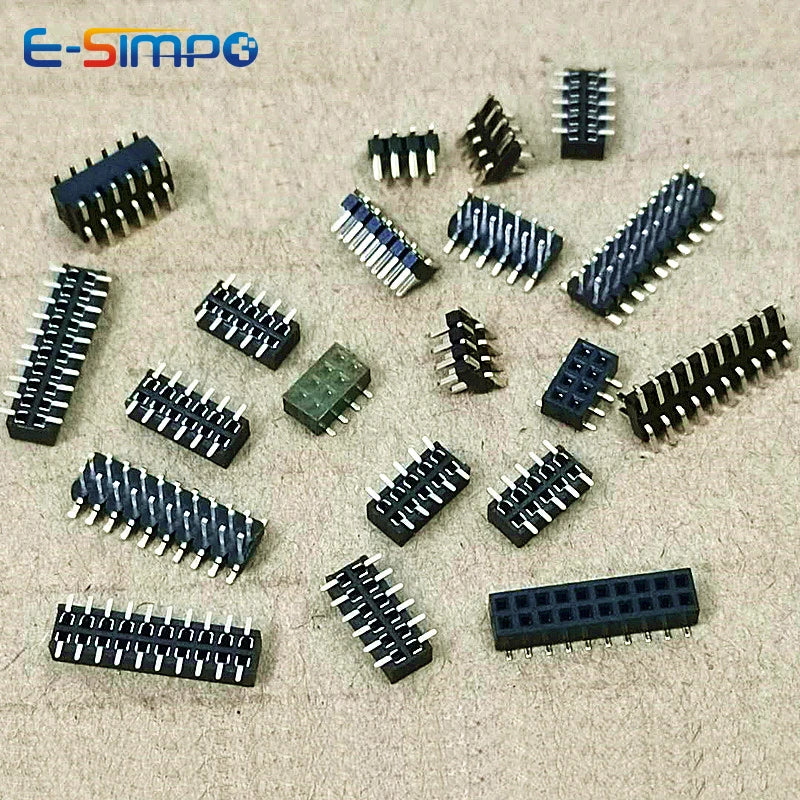 20pcs 1.27mm Low Short Profile Double Row SMD PH1.0mm Male, Female Header PH2.0 2x4/5/6/7/8/10/12/32/50P Thin PCB Pin Header