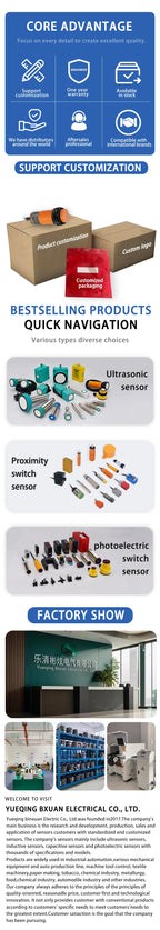 M30 Capacitive Proximity Switch Sensor 1-25mm Detection Distance DC 3-Wire Material/Liquid Level Detection NO/NC 2-Wire 220V