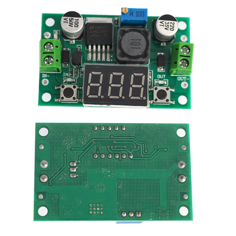LM2596 DC To DC Step Down Converter Module with LED Display Voltmeter 4.0~40V To 1.25-37V Buck Adapter Adjustable Power Supply