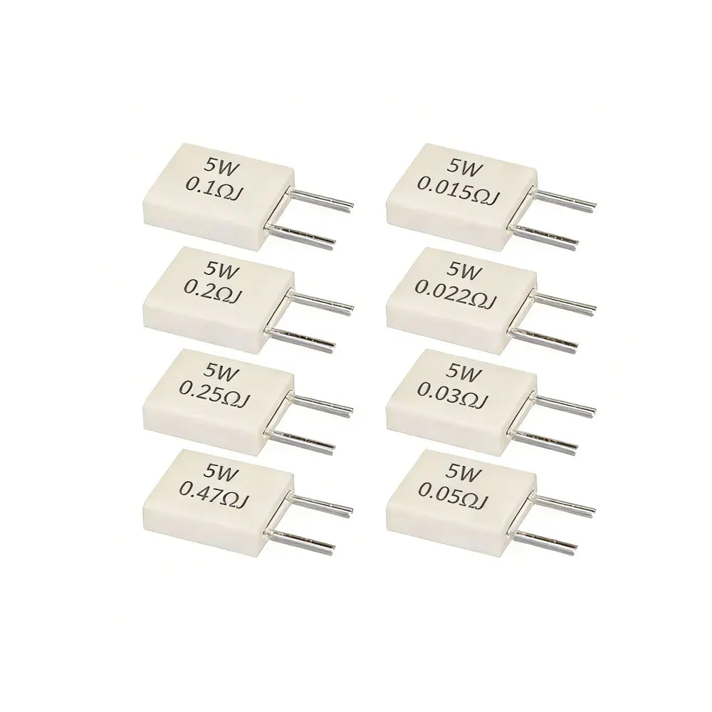 10PCS BPR56 5W Non-inductive Ceramic Cement Resistance 0.01R 0.015 0.022 0.025 0.02 0.033 0.047 0.05 0.1 0.15 0.2 0.25 0.5 1 Ohm