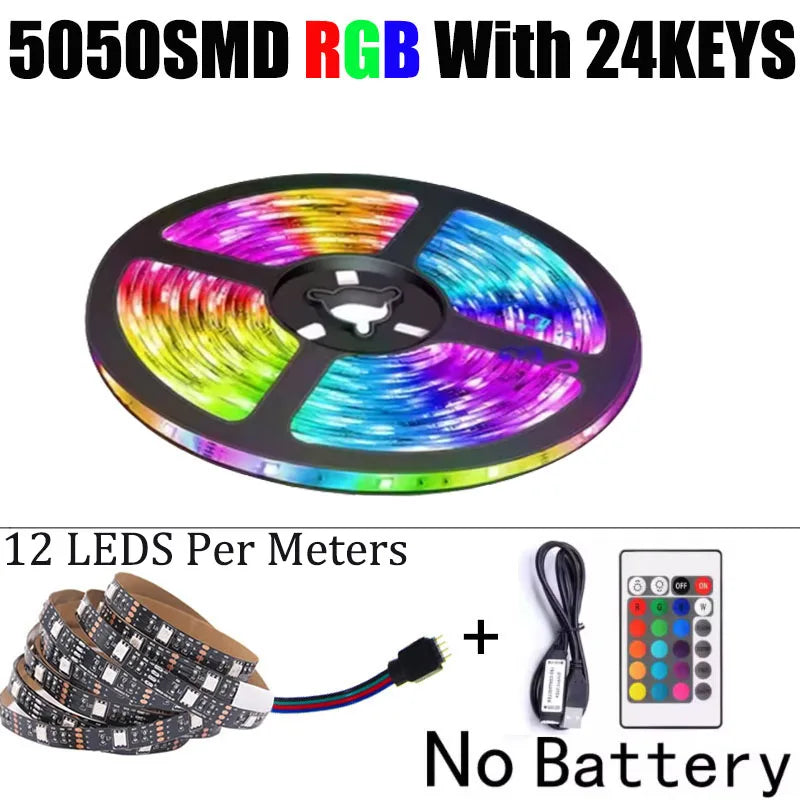 5M USB LED Strip Light 5V 3528 1 Meter 5 Meter White Warm White Pink Green Blue Red SMD RibbonKitchen Light Under Cabinet Lamp