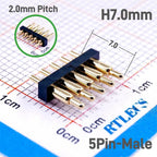 Spring-Loaded Pogo Pin Connector 2.0 mm Pitch 2 3 4 5 6 Pins Through Holes PCB SMD Height 3 4 4.5 7 mm Modular Contact Strip