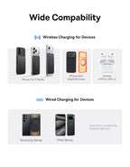 Baseus 5000mAh Magnetic Power Bank 22.5W USB-C & 7.5W/15W Wireless Charging 6.9mm Card-Slim NFC Battery Monitoring for iPhone 17