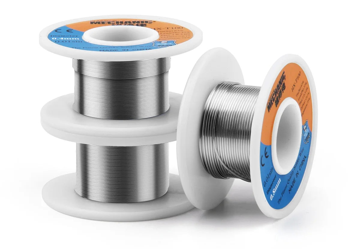 MECHANIC HX-T100 55g Mild Rosin Core 183℃ Melting Point 0.2mm-1.2mm High Purity Solder Wire Welding Flux 1-3% Iron Cable Reel