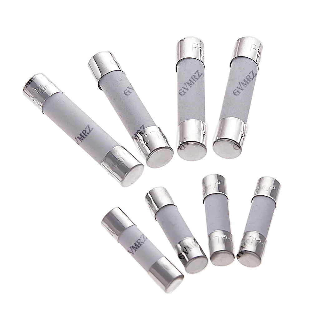 10PCS 0.1A 0.25A 0.5A 1A 1.5A 6X30MM 5X20MM Fast Blow Ceramic Fuse 5*20mm 250V 2A 2.5A 3A 3.15A 4A-30A Slow Break The Fuse Tube