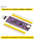 Ultimate Pico RP2040 128Mbit 16MB/4MB Compatible with Raspberry Pi Dual-Core Processor