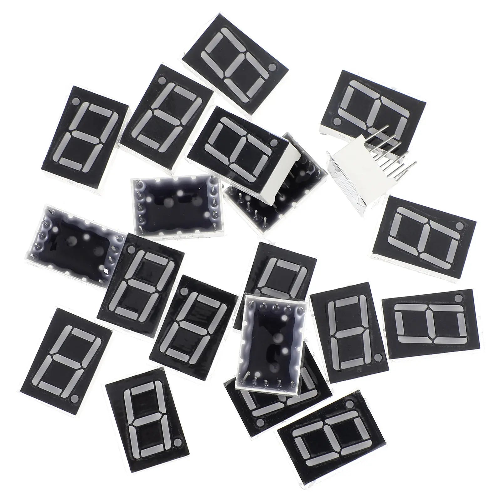 20Pcs Red LED Digit Tube Common 10-Pin 7 Segment 0.5 Inch Display Module High Reliability Display Module Drive Chip
