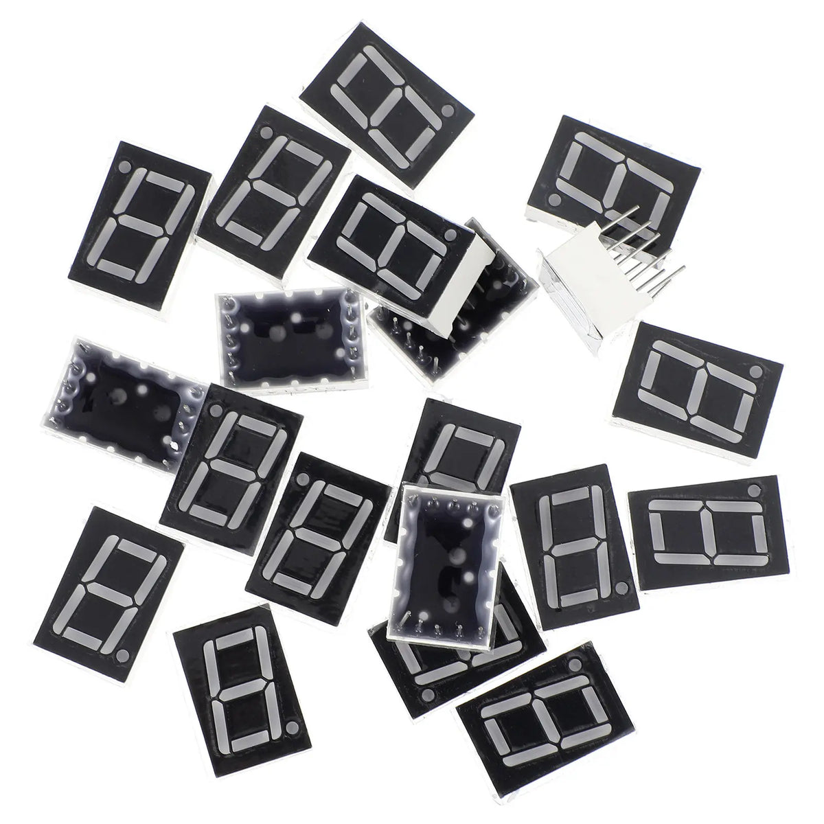 20Pcs Red LED Digit Tube Common 10-Pin 7 Segment 0.5 Inch Display Module High Reliability Display Module Drive Chip