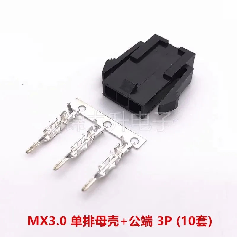 10Sets Mini 5557 Male 43025 MX3.0 Micro-fit 3.0 3.0mm Pitch Single Row Housing Female Terminals 2-6Pin Connector Kit