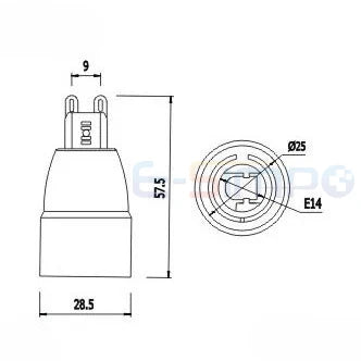 5PCS G9 to E14 CFL LED Halogen 2Pin Base to EU Standard Candelabra Chandelier Light Holder Socket Converter Adapter, CE ROHS