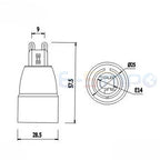 5PCS G9 to E14 CFL LED Halogen 2Pin Base to EU Standard Candelabra Chandelier Light Holder Socket Converter Adapter, CE ROHS