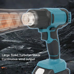 Cordless Heat Gun for Makita 18V Battery Hot Air Gun Digital LCD Display Adjustable Temp Airflow 122℉-1022℉ for Shrinking PVC