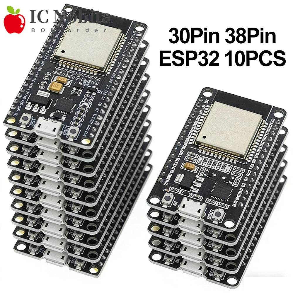 10PCS ESP32 Development Board WiFi+Bluetooth Ultra-Low Power Consumption Dual Core ESP-32 ESP-32S CP2102 CH9102 CH340 DEVKIT V1
