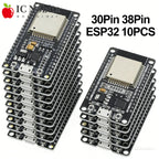 10PCS ESP32 Development Board WiFi+Bluetooth Ultra-Low Power Consumption Dual Core ESP-32 ESP-32S CP2102 CH9102 CH340 DEVKIT V1