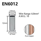Pure Copper Non-Insulated Cord End Terminals Kit EN0508 EN1008 EN4009 Naked Wire Ferrules Crimp Terminals Wire Connector
