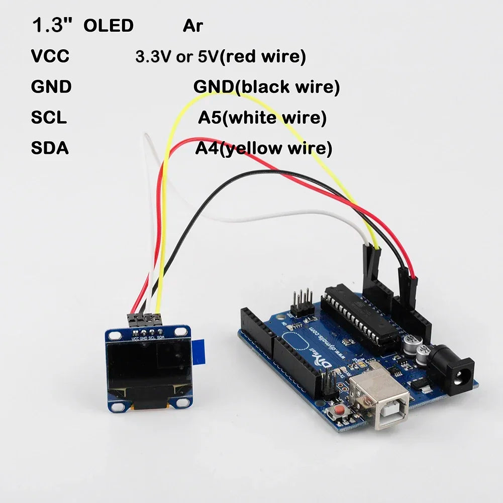 1.3" OLED Display Blue / White I2C IIC Serial 128X64 SH1106 LCD 1.3inch Screen Module for Arduino 51 MSP420 STIM32 SCR