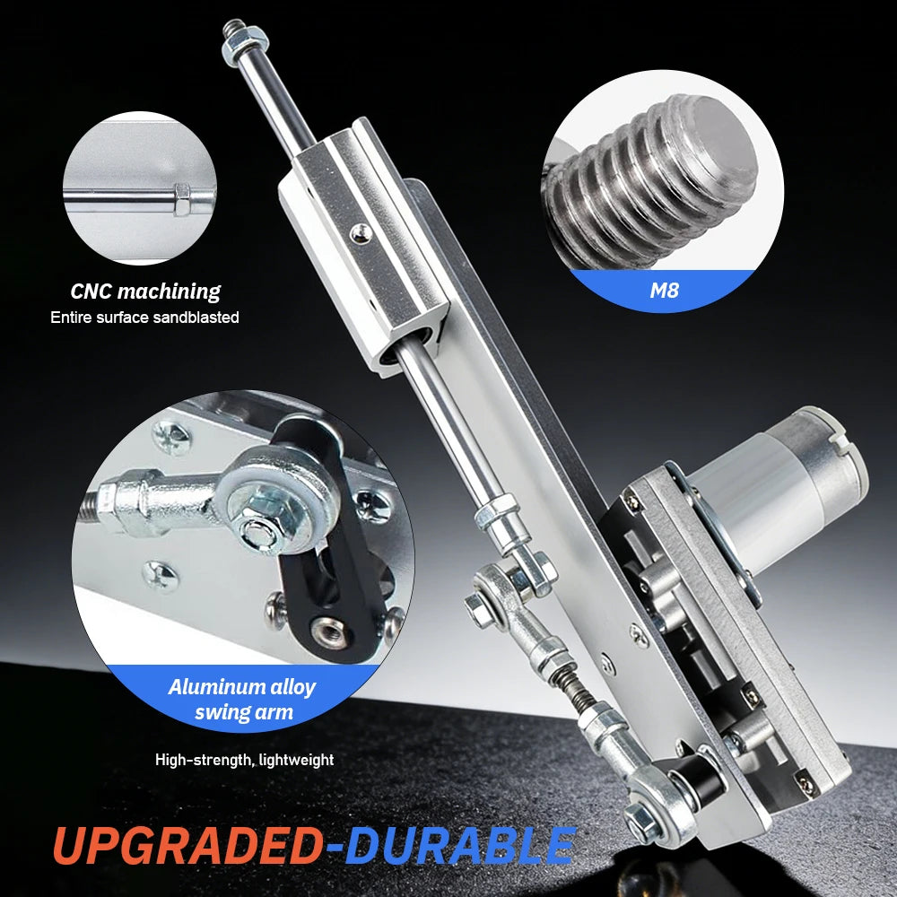 12V/24V DC Linear Reciprocating Motor Adjustable Stroke with Power Supply Telescopic Push Pull Actuator for DIY Automation