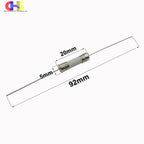 (10-50pcs) 5*20mm Fast Blow Ceramic Fuse With Axial Leads 5x20mm 250V 0.5A 1A 2A 3A 4A 5A 8A 10A 12A 15A 20A Fast Acting Fuse