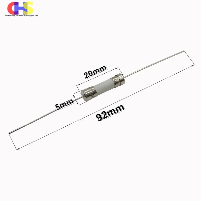 (10-50pcs) 5*20mm Fast Blow Ceramic Fuse With Axial Leads 5x20mm 250V 0.5A 1A 2A 3A 4A 5A 8A 10A 12A 15A 20A Fast Acting Fuse