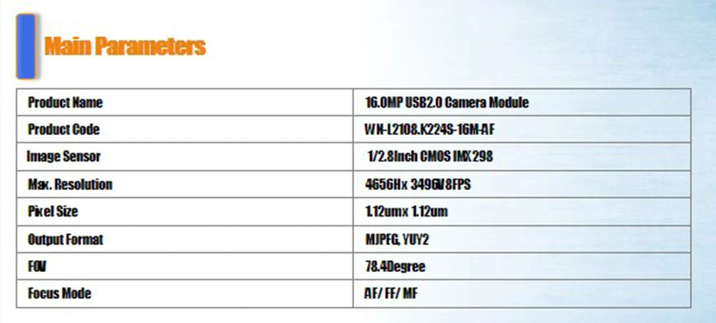 16MP HD IMX298 AF/FF USB2.0 Camera Module with Digital Mic 8FPs for 3D Scanning Face Recognition Machine Vision