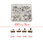1Box Micro Slide Switch Kit 1P2T SPDT 3 Pin 2 Positions DIP PCB Mount ON-OFF Toggle Switch Interruptores 2/3/4/5/6/7MM 50V 0.5A
