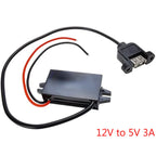 12V to 5V 3A15W DC DC Step Down Buck Converter Power Supply Module Type-C Adapter Male Female Micro USB Mini USB for Car ROHS CE
