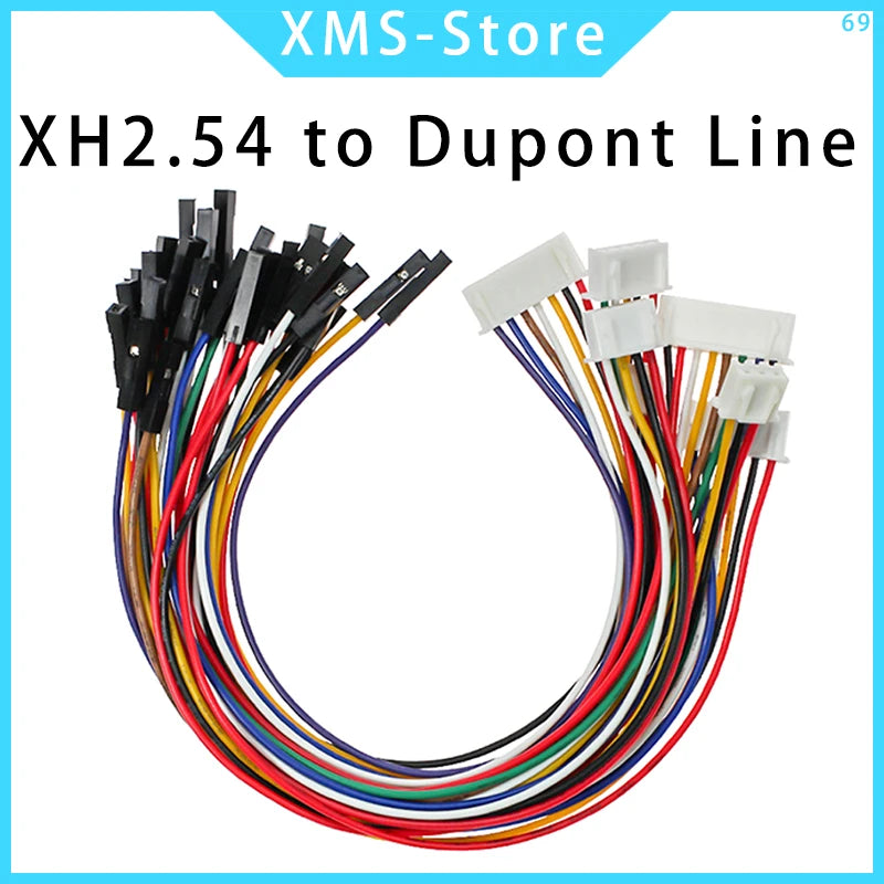 5PCS XH2.54 To Dupont Line Cable 1P Female 2.54MM pitch 2/3/4/5/6/7/8/9/10P 20CM 200MM 26AWG Jumper Wire