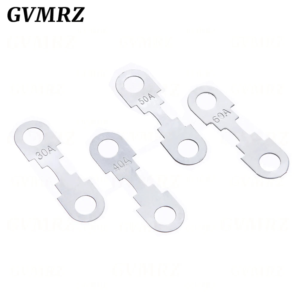 5PCS Car Flat Type Fuse Chip 32V Battery Insert Fork Bolt Type High Current Zinc Alloy 20A 30A 40A 50A 60A 70A 80A 100A 110A
