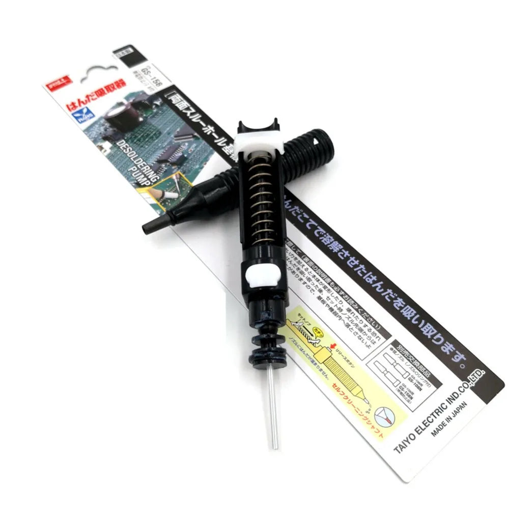 Japan GOOT GS Desoldering Pump Large Medium Small Sizes Self-Cleaning Anti-Static Manual Solder Sucker Light Strong Repair Tools
