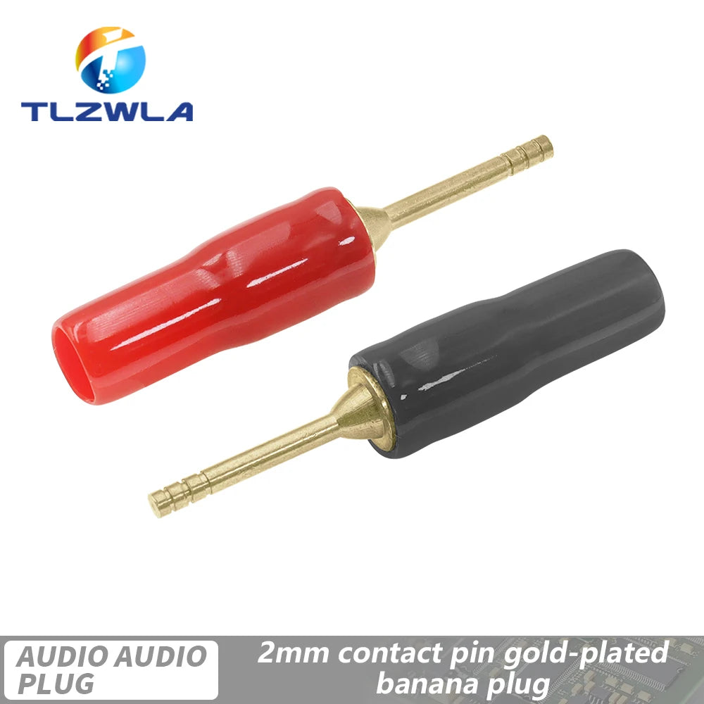 Musical Sound Banana Plugs Speaker Wire Connector Dual Screw Lock 24K Gold Plated Banana Connectors Jack for Speaker Wire