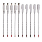 White 5.5x2.1mm 12V DC Power Supply Adapter DC 5.5*2.1mm Male Plug Female Jack Socket Cable Wire Pigtail Connector