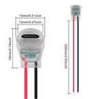 5/10pcs Type-C Female 2P Wire Connector Extension Pigtail Cable Power Cable USB-C Plug Bare Wire Circular Strip Light