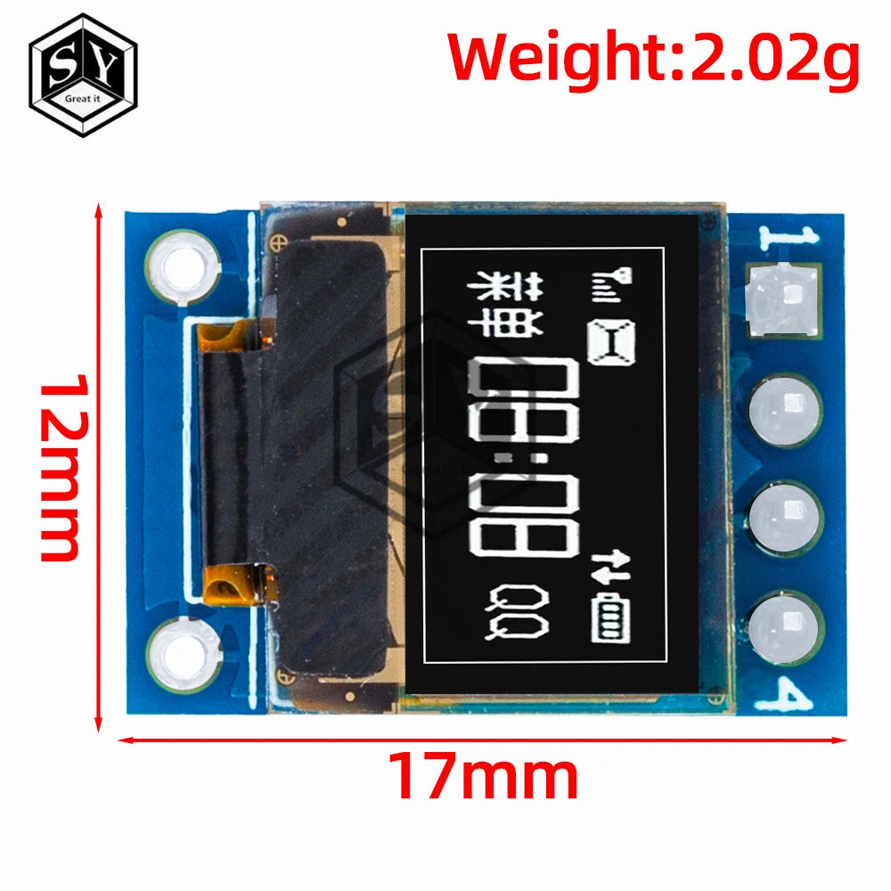 0.42" 0.42 Inch White OLED Display LCD Module 72X40 Serial Screen White Color I2C IIC/SPI Interface SSD1306 72*40 For Arduino