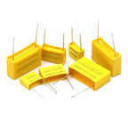 10pcs 275VAC X2 Safety Capacitor 275V 10mm 15mm 22.5mm 27.5mm 0.022UF 0.047UF 0.1UF 0.22UF 0.47UF 0.68UF 1UF Polypropylene Film