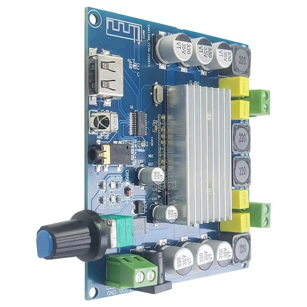 TPA3116 Bluetooth Amplifier Board Digital Dual-Channel 2*100W High Power Sound Audio Amplifier Module BT 5.0 USB AUX Input