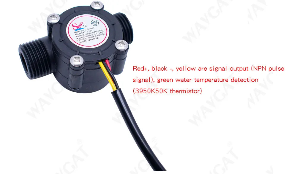 Water Flow Sensor Flowmeter Hall Flow Sensor Water Control 1-30L/min