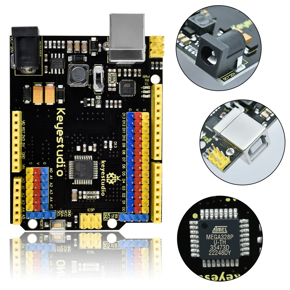 Keyestudio WIFI UNOR3 Development Board ATMEGA16U2/ ATMEGA328P/CP2102 +USB Cable With  Gift Box Compatible With Arduino Uno R3