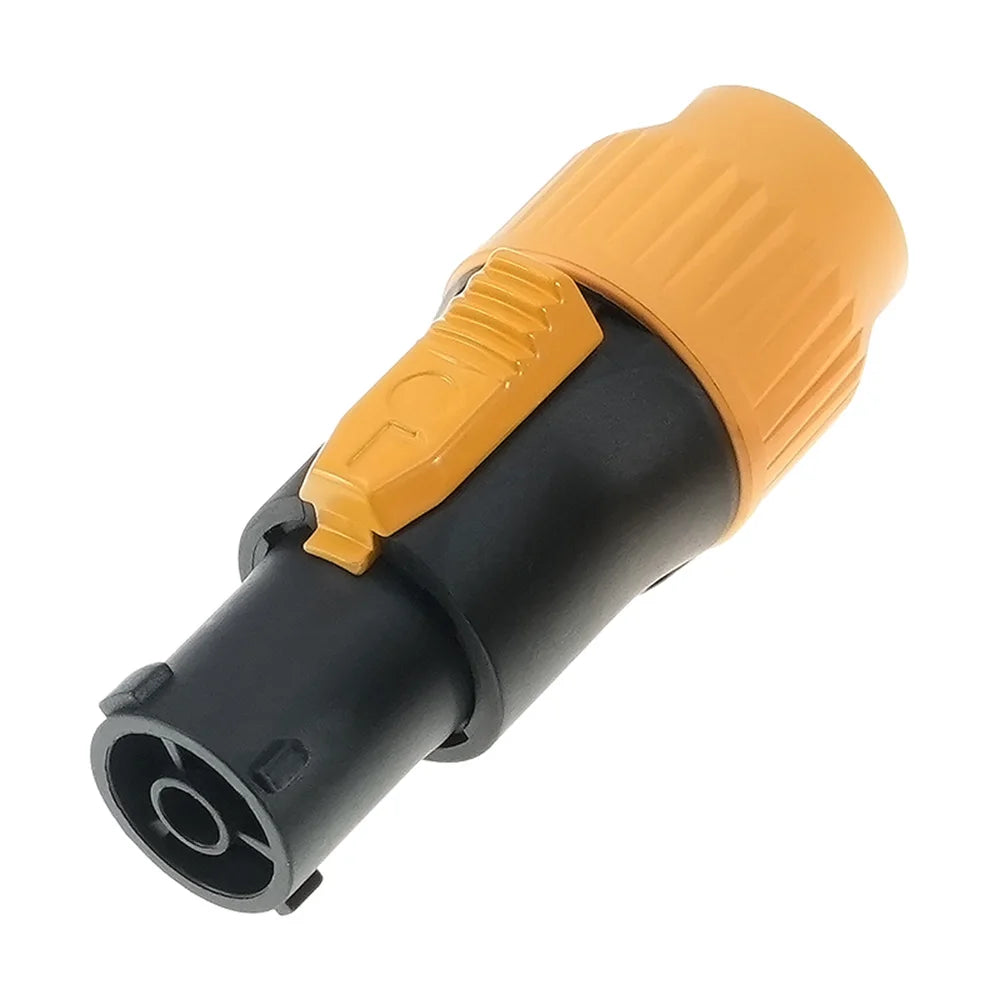 10PCS Waterproof PowerCON True Locking Connector 3-Pin  Male Plug Jack, IP65 PA66 Black/Orange Power Cable Connector