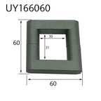 1Pair Balun bead UY1658/60 UU shape power transformer ferrite core 58x 58 60x60 60x62 Zinc ferrite MnZn PC40