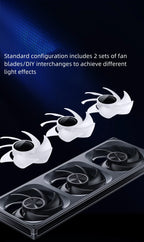 Jonsbo ZA-420/140 Computer Case Fan DIY Exchange 2 Sets Fan Blades  5V ARGB 140mm PWM Reverse Combination Cooling Fan