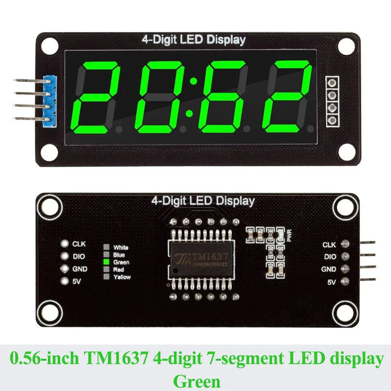 2~50Pcs TM1637 0.56 Inch 4 Digit 7 Segment LED Digital Tube Display Module With Clock Dot For Arduino Electronic Clock Project