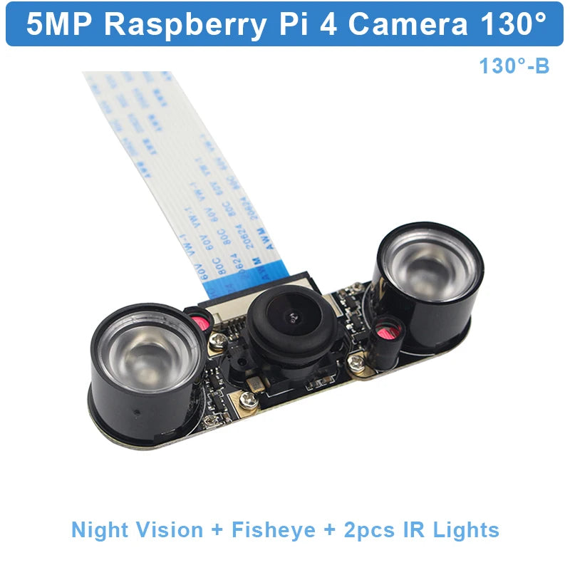 Raspberry Pi 5MP Camera OV5647 1080P Optional Wide Angle Night Vision IR-CUT Fisheye Webcam for Raspberry Pi 4 Model B 3B Plus