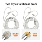16 Core Silver Plated For iPhone USB C 3.5mm to MMCX IE80 Balanced Cable Connector For Sennheiser Earphone Balance Upgrade Cable